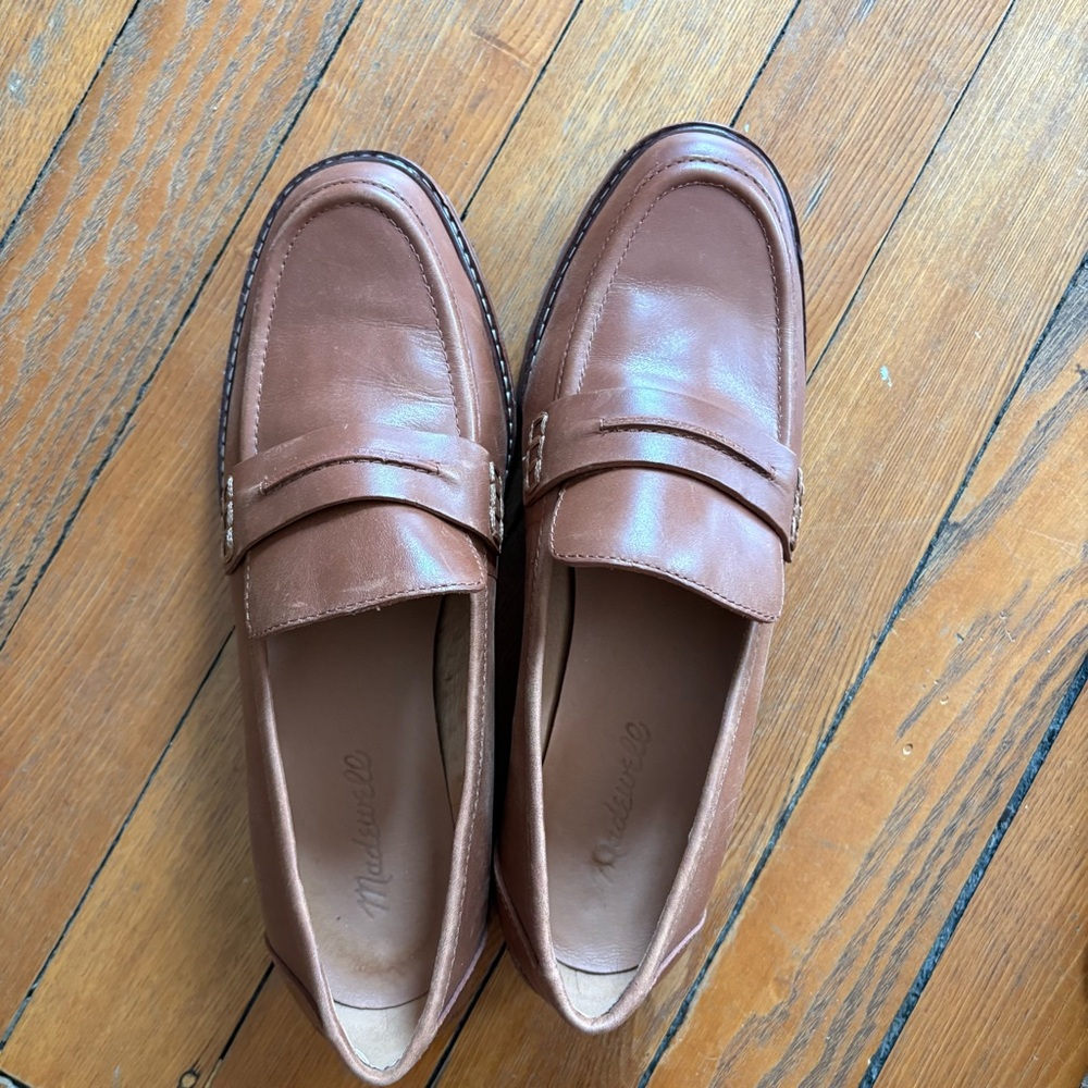 Madewell Penny Loafers with lug sole